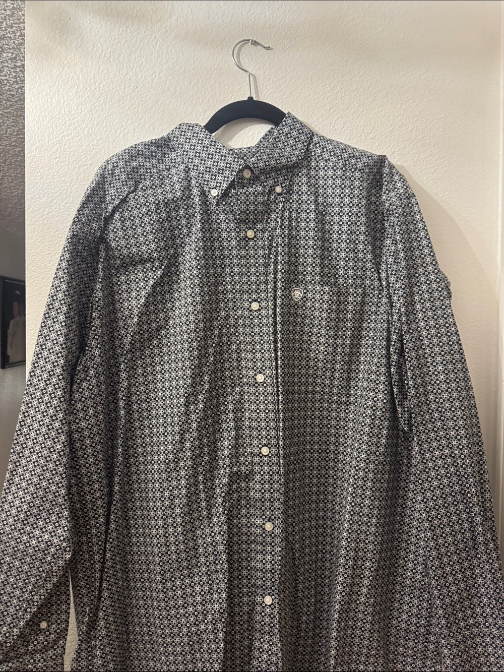 Ariat Black & White Micro Geometric Button-Down Shirt